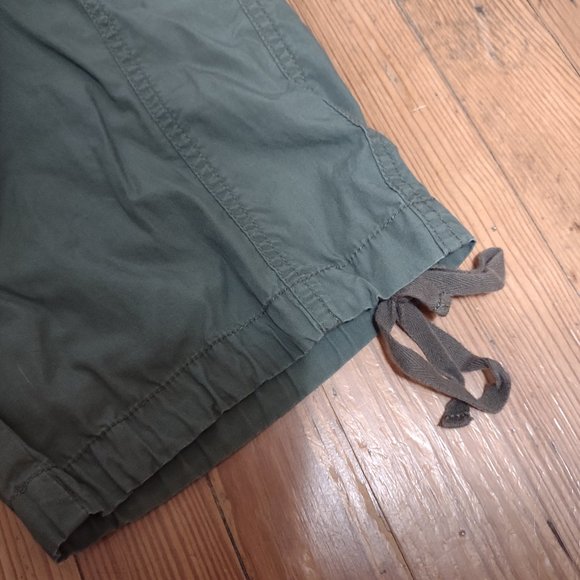 Drab Olive Green Cropped Ankle-Length Pants - Picture 2 of 6
